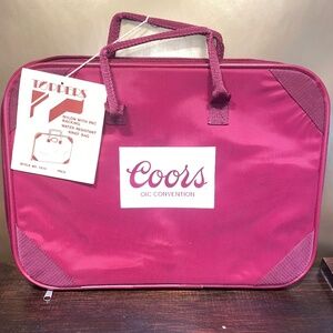 NWT Vintage Toppers Coors Beer OIC Convention Nylon Brief Bag Water Resistant